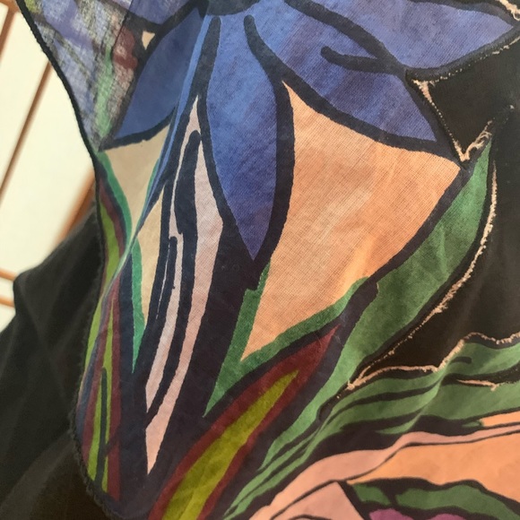 New FREE PEOPLE One Shoulder Floral Shirt - Picture 6 of 6